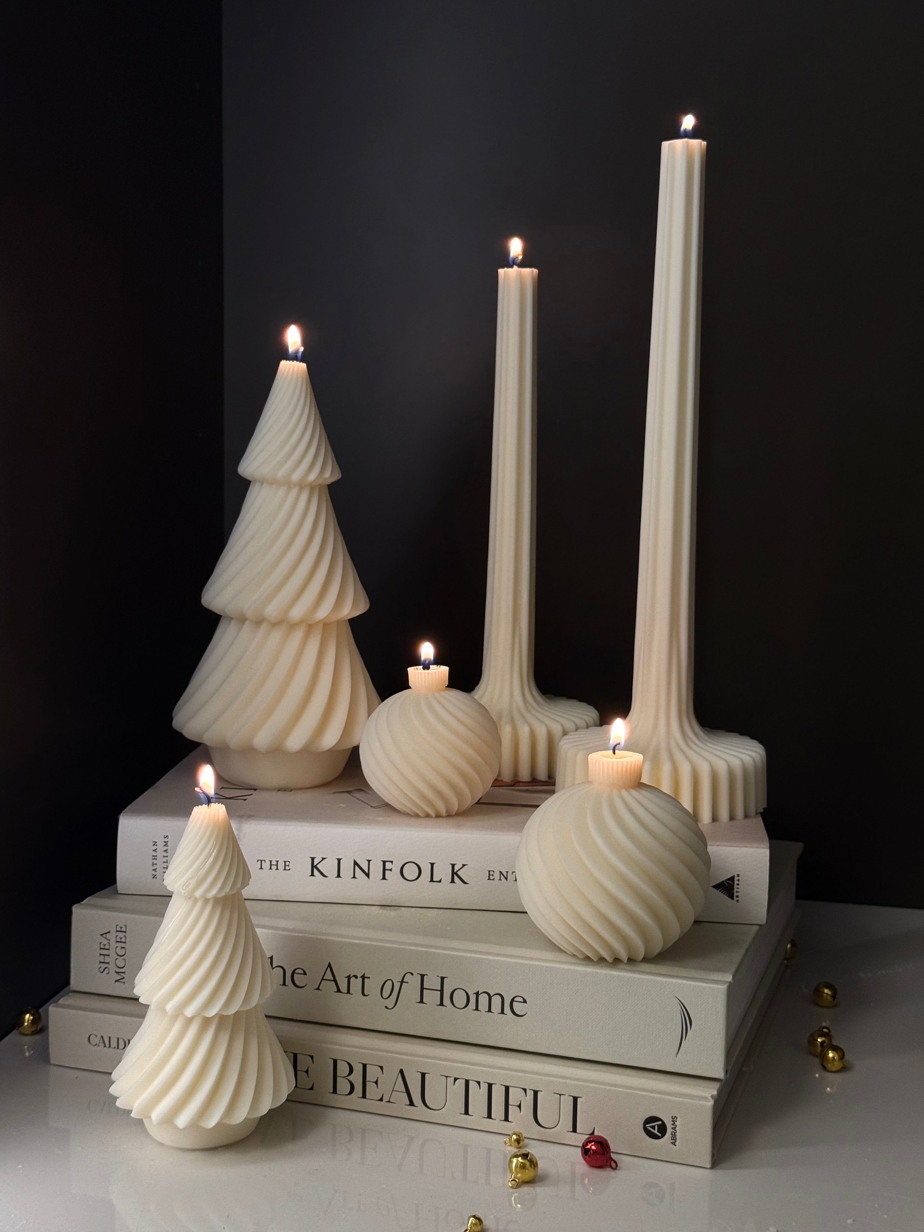 Spiral Balls - Candele Scultoree Natalizie